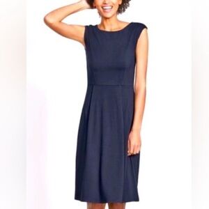 Boden Marina Jersey Navy Dress Womens Size 10 Preppy Basic Casual Dress Office